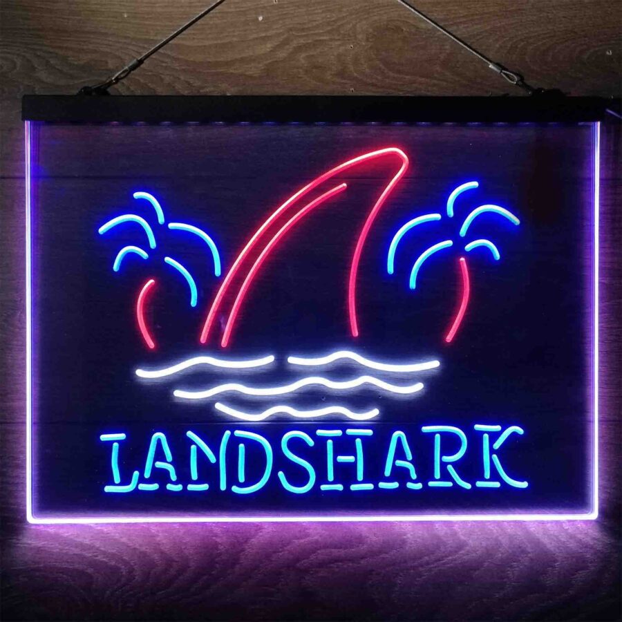 Landshark Palm Tree Island Neon 3 Color Led Sign - Image 4