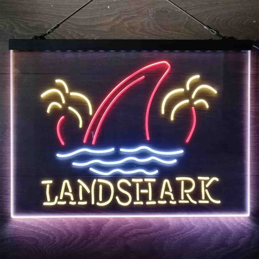 Landshark Palm Tree Island Neon 3 Color Led Sign - Image 8