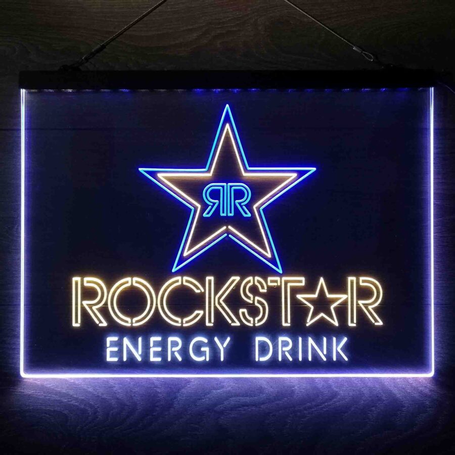Rockstar Energy Drink Double Star Neon 3 Color Led Sign - Image 9