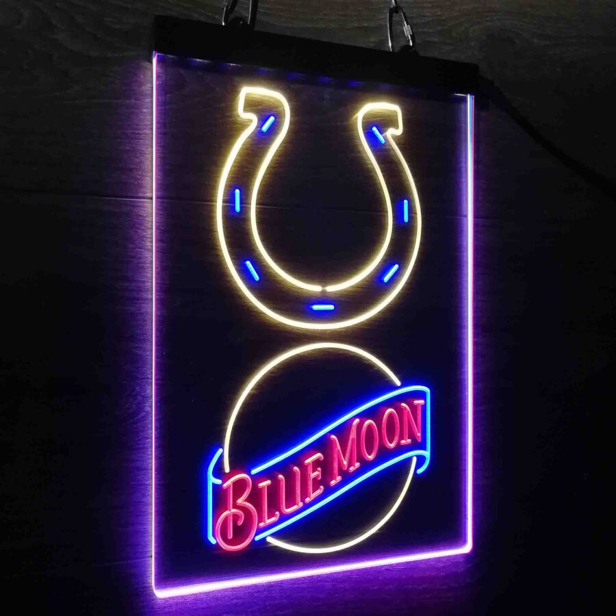 Blue Moon Bar Indianapolis Colts Est 1953 Neon Led Sign 3 Colors - Image 11