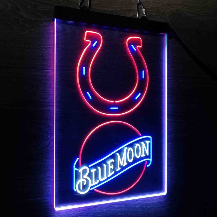 Blue Moon Bar Indianapolis Colts Est 1953 Neon Led Sign 3 Colors
