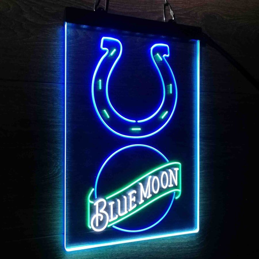 Blue Moon Bar Indianapolis Colts Est 1953 Neon Led Sign 3 Colors - Image 12