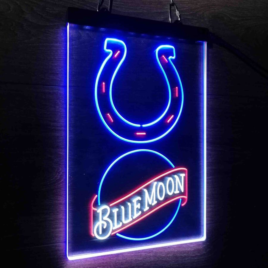 Blue Moon Bar Indianapolis Colts Est 1953 Neon Led Sign 3 Colors - Image 2