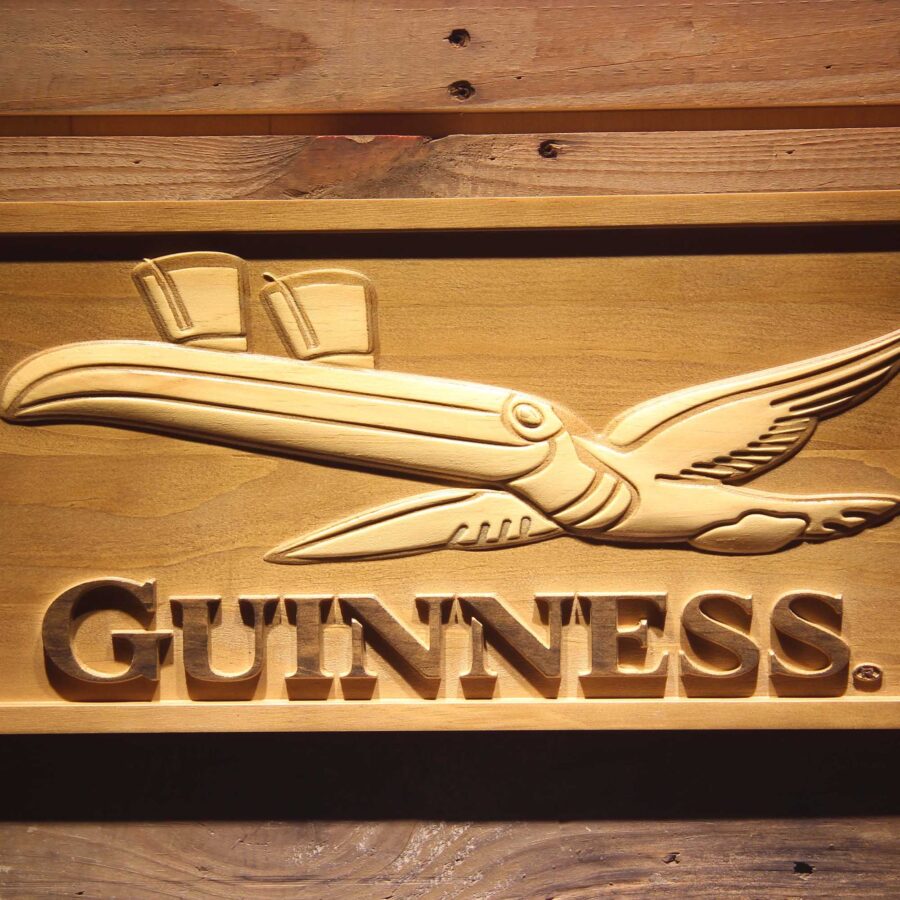 Guinness 3D Solid Wooden Craving Sign Style 2 - Image 5