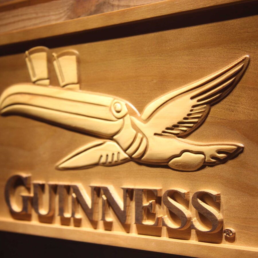 Guinness 3D Solid Wooden Craving Sign Style 2 - Image 6