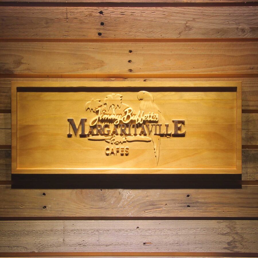 Jimmy Buffett 3D Solid Wooden Craving Sign
