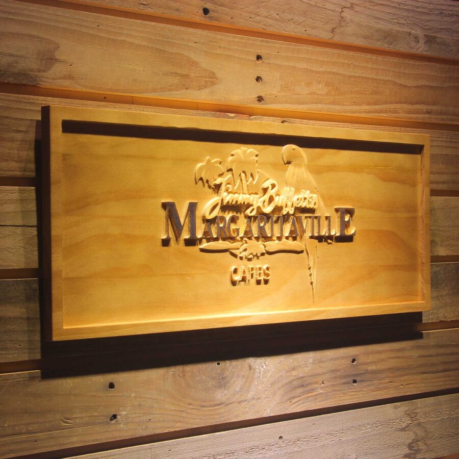 Jimmy Buffett 3D Solid Wooden Craving Sign - Image 2
