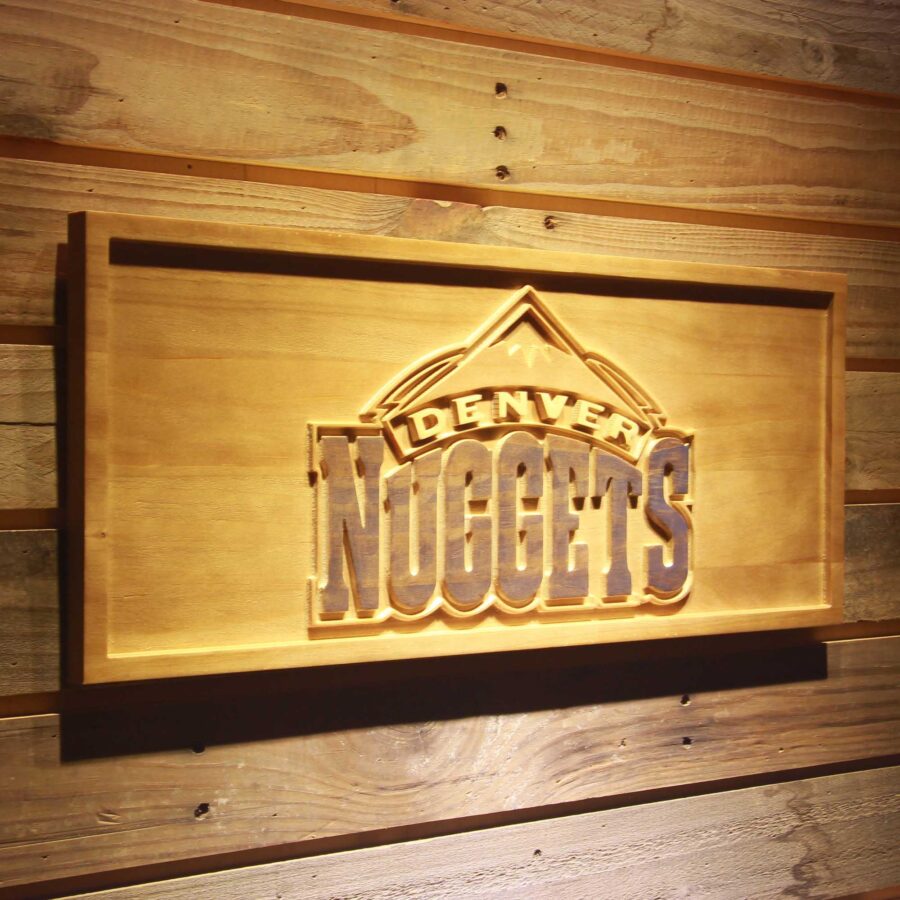Denver Nuggets 3D Solid Wooden Craving Sign - Image 2