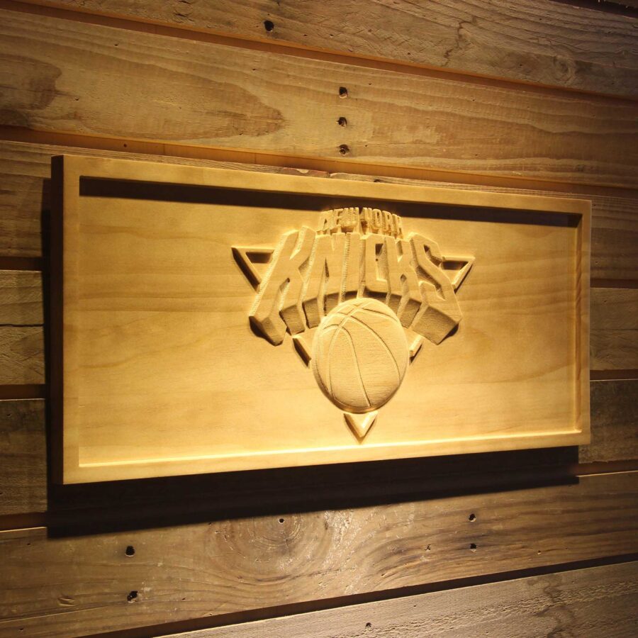 New York Knickerbockers 3D Solid Wooden Craving Sign - Image 2